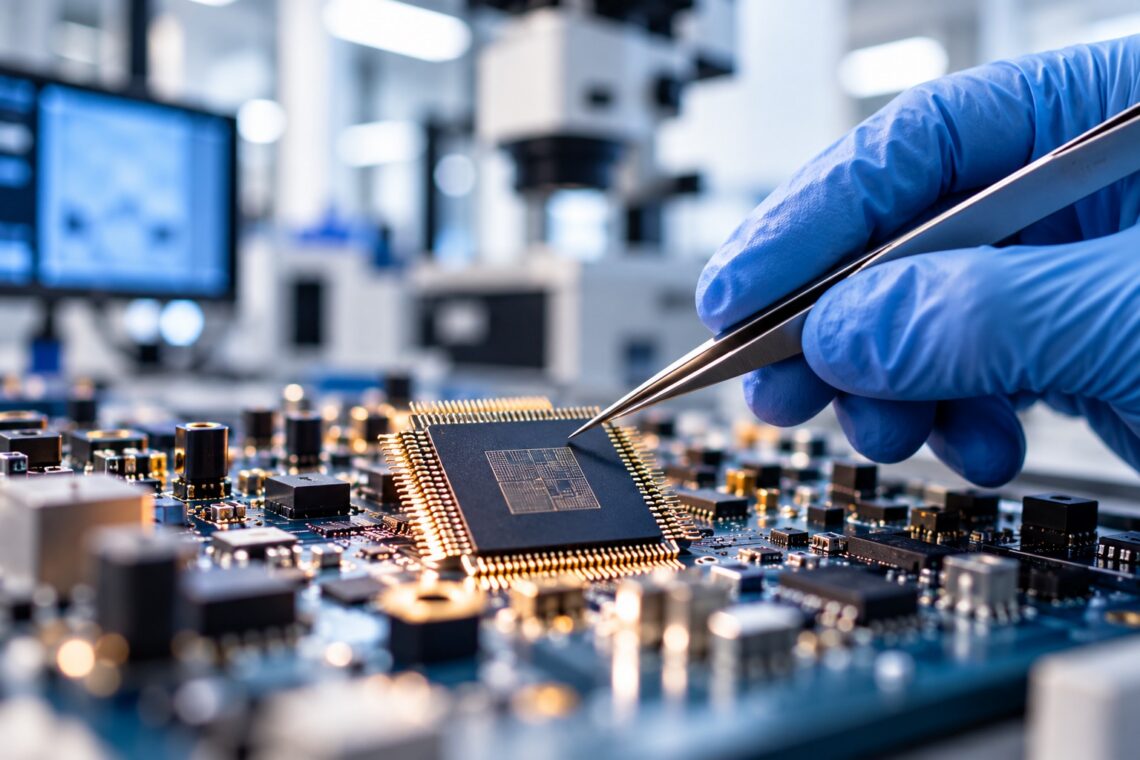 Précision microscopique sur circuit imprimé